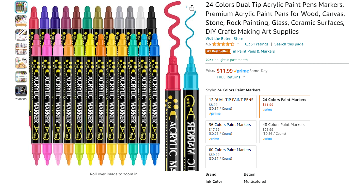 “Discover the Best Acrylic Paint Pen Markers | Betem Art Supplies”
