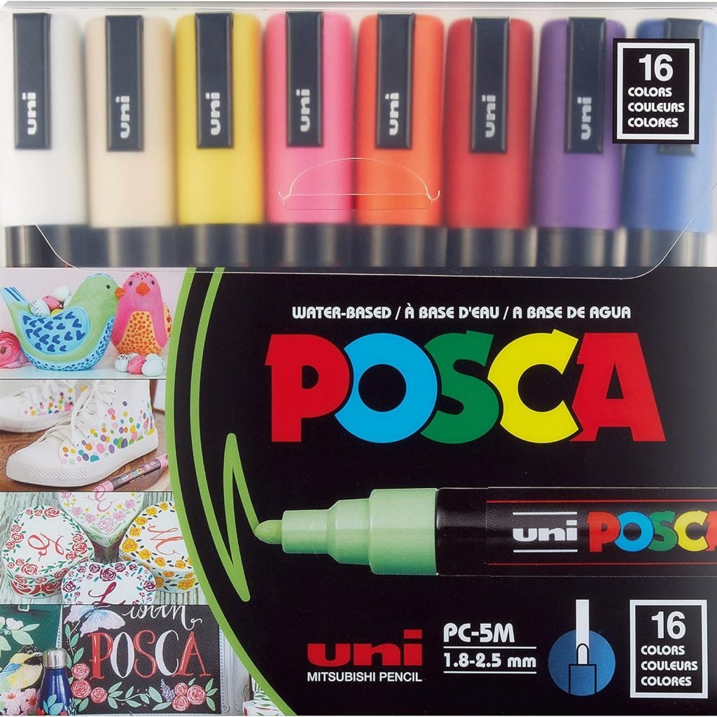 16 Posca Markers 5M, Posca Pens for Art Supplies, School Supplies, Rock Art, Fabric Paint, Fabric Markers, Paint Pen, Art Markers, Posca Paint Markers 16 Posca Markers 5M, Posca Pens for Art Supplies, School Supplies, Rock Art, Fabric Paint, Fabric Markers, Paint Pen, Art Markers, Posca Paint Markers