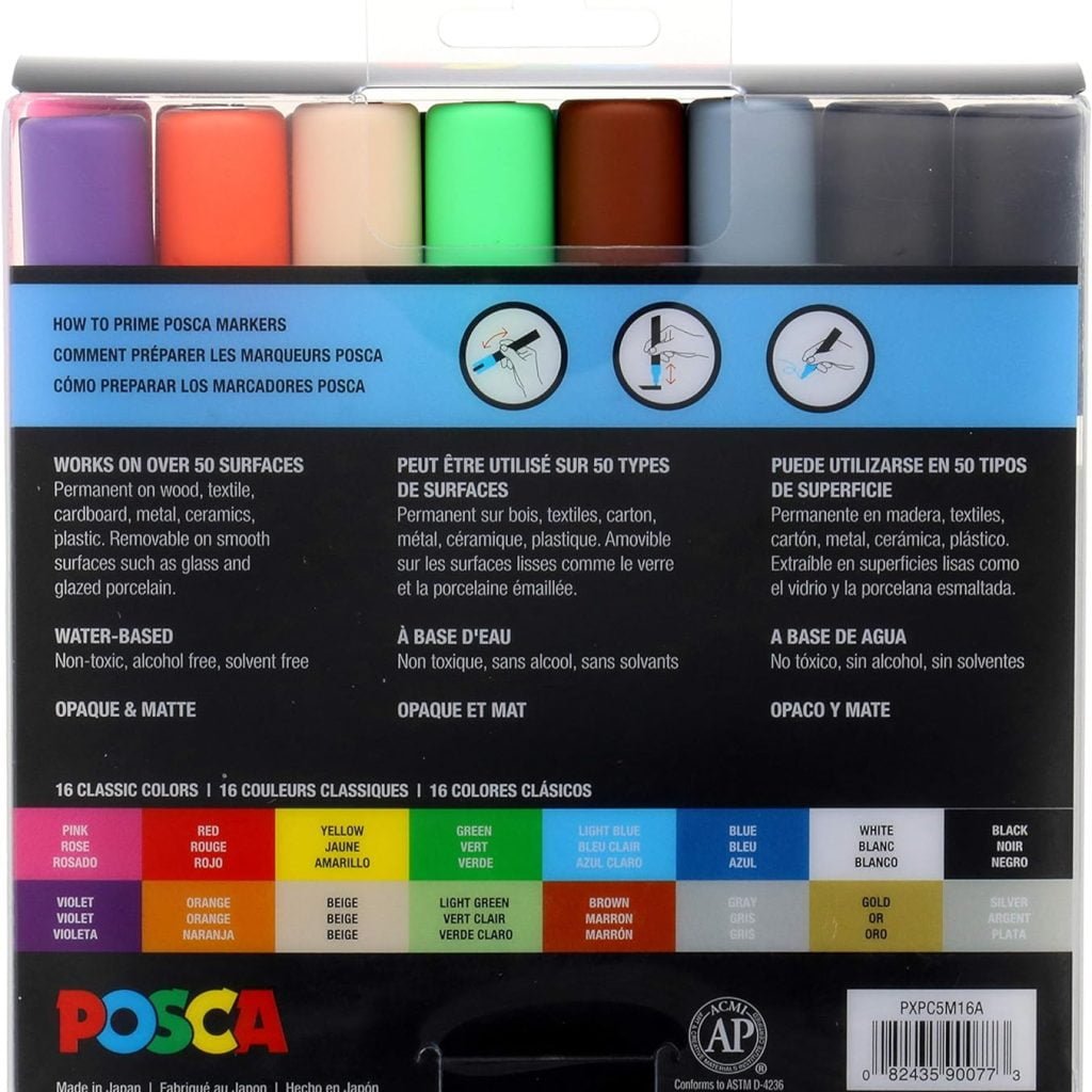 16 Posca Markers 5M, Posca Pens for Art Supplies, School Supplies, Rock Art, Fabric Paint, Fabric Markers, Paint Pen, Art Markers, Posca Paint Markers 16 Posca Markers 5M, Posca Pens for Art Supplies, School Supplies, Rock Art, Fabric Paint, Fabric Markers, Paint Pen, Art Markers, Posca Paint Markers