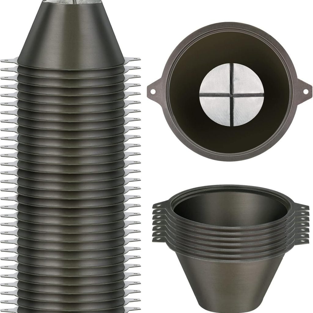 30 Pcs Paint Filter 100 mm Plastic Paint Strainer with Fine Nylon Mesh Reusable Industrial Nylon Mesh Paint Filter for Filter Oil, Water Based Oil Paints, Food Residue