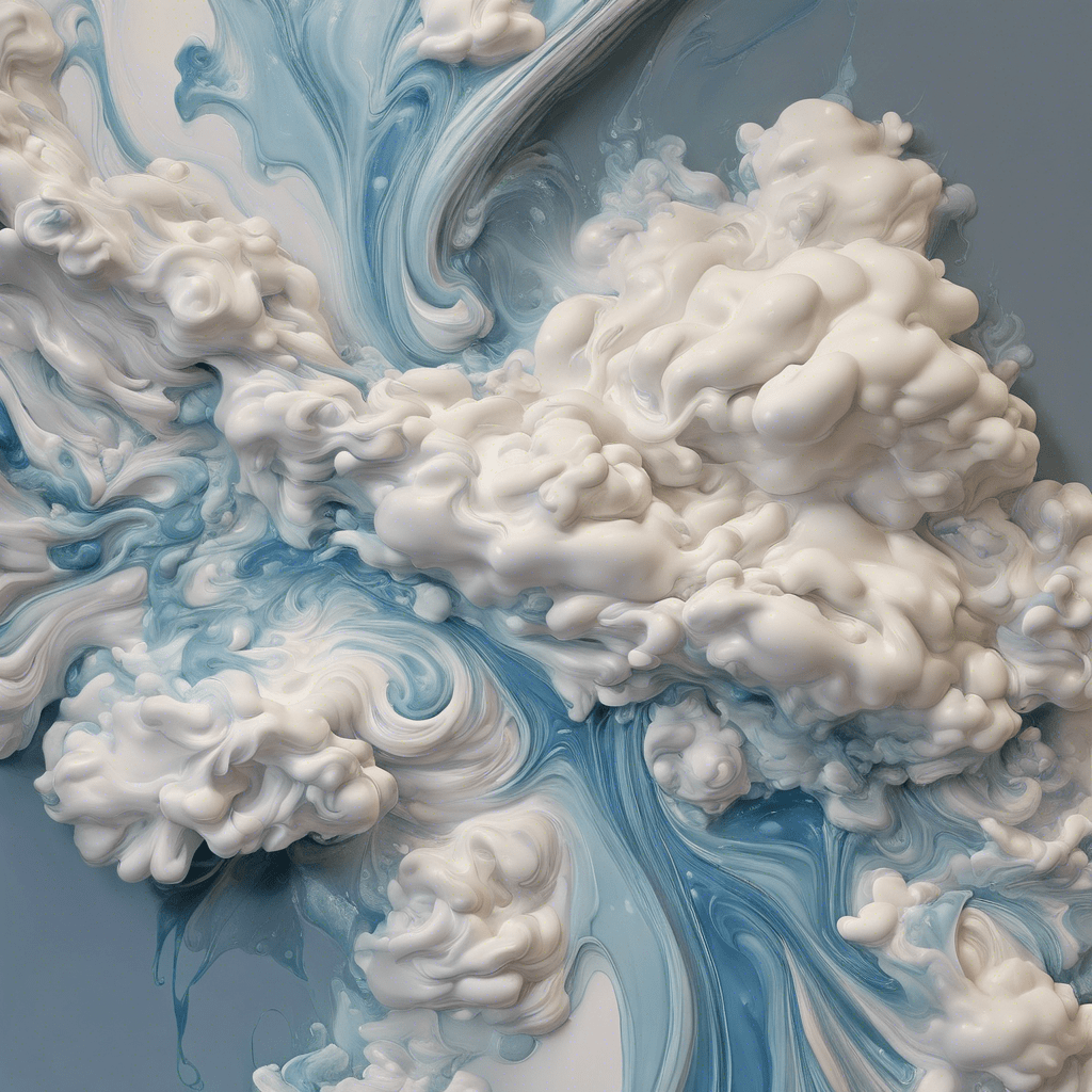 Cloud Effect Acrylic Paint Pouring