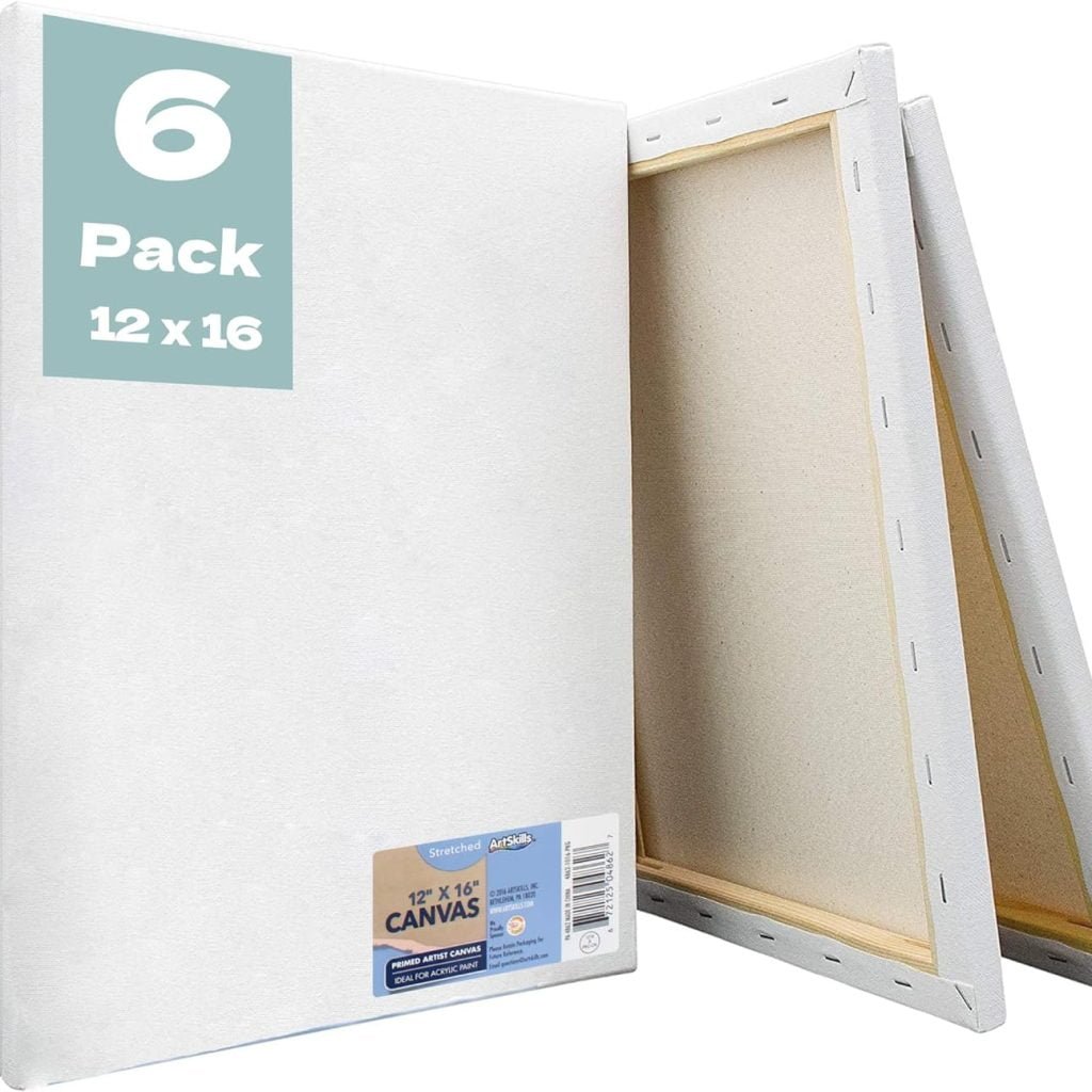 ArtSkills Stretched Canvases for Painting, 11x14 Canvas Painting Supplies for Artists, Blank Canvas Pack, 2-Pack