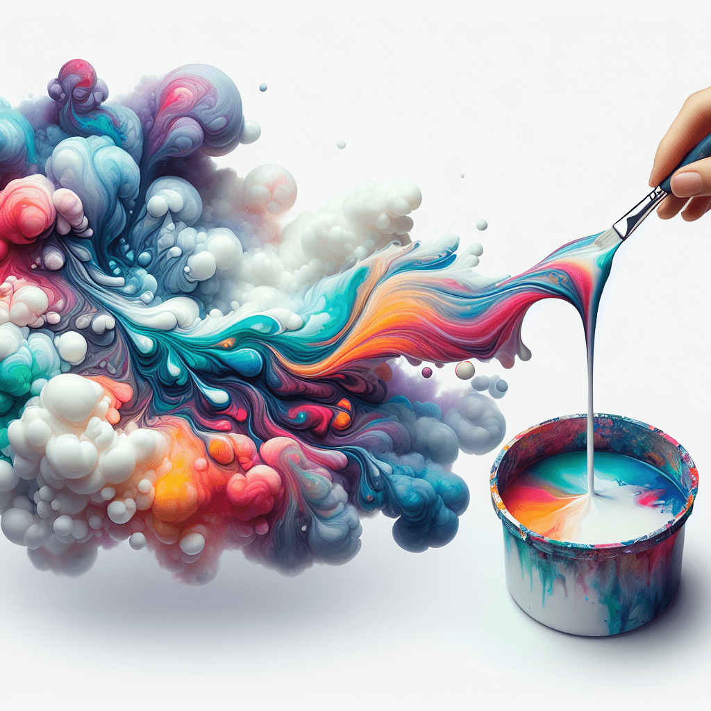 Cloud Effect Acrylic Paint Pouring
