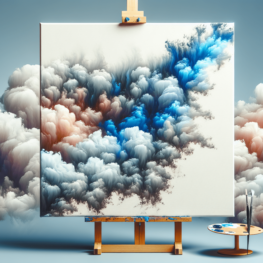Cloud Effect Acrylic Paint Pouring