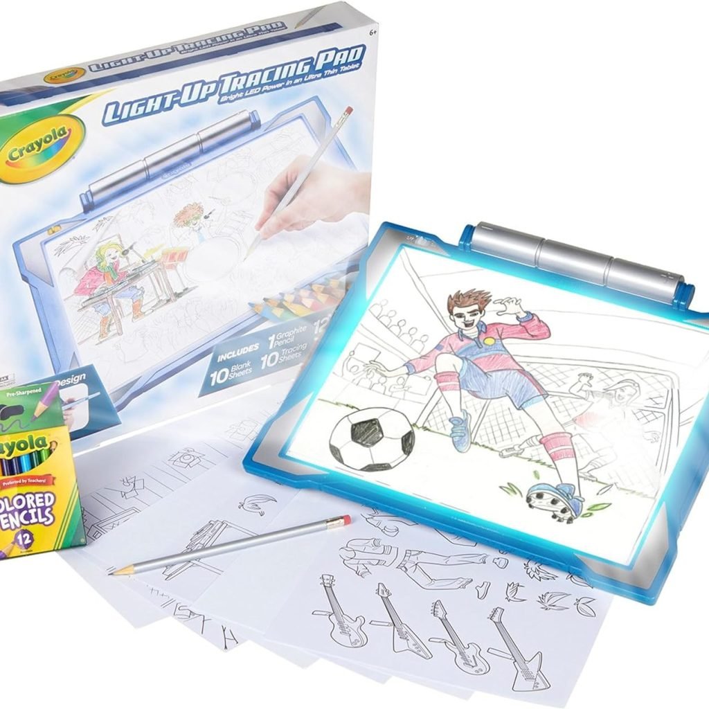 Crayola Light Up Tracing Pad - Blue, Tracing Light Box for Kids, Drawing Pad, Kids Toys, Gifts for Boys Girls, Ages 6, 7, 8