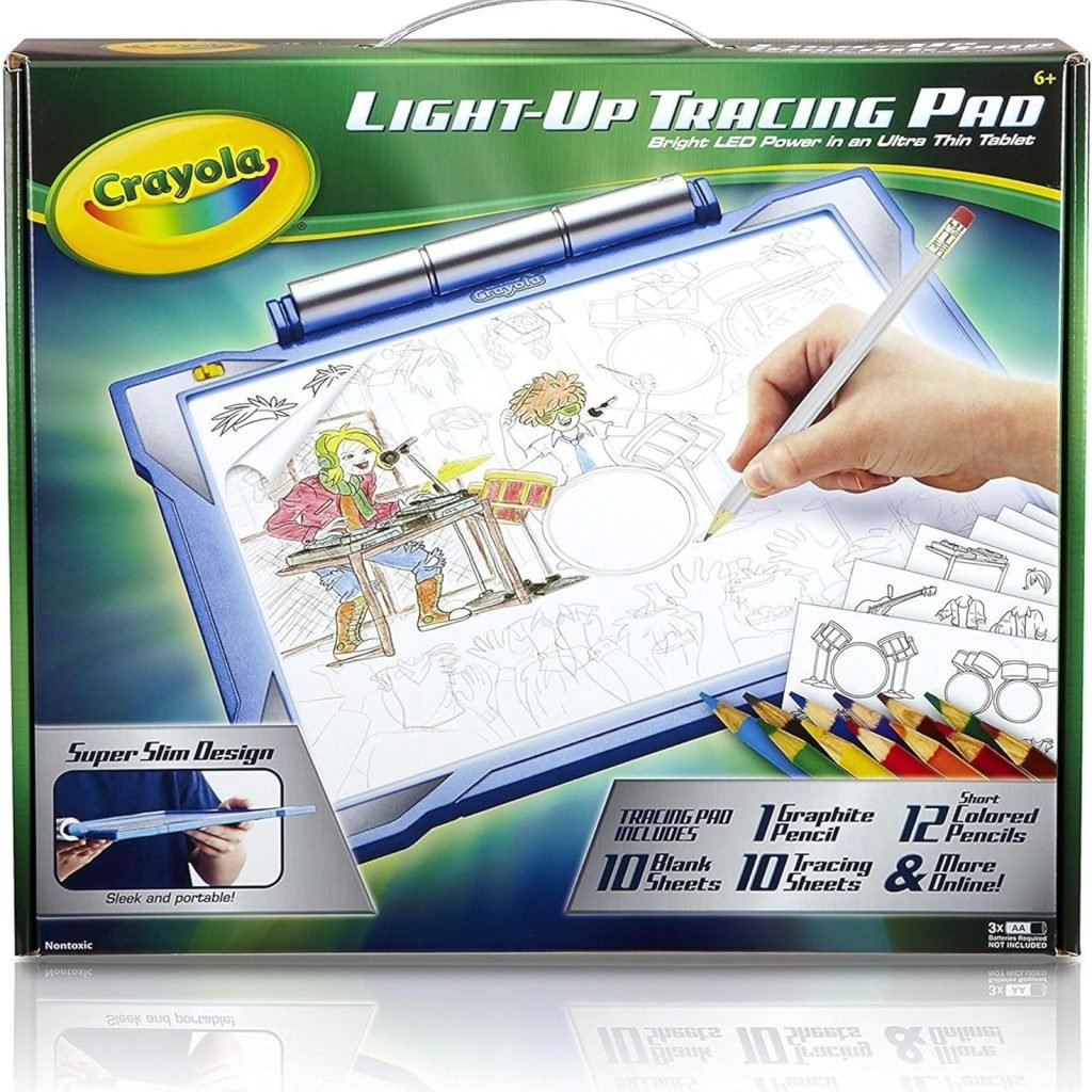Crayola Light Up Tracing Pad - Blue, Tracing Light Box for Kids, Drawing Pad, Kids Toys, Gifts for Boys Girls, Ages 6, 7, 8