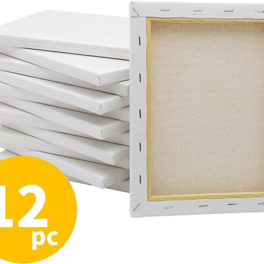 FIXSMITH Stretched White Blank Canvas - 11x14 Inch, 8 Pack, Primed,100% Cotton,5/8 Inch Profile of Super Value Pack for Acrylics,Oils Other Painting Media FIXSMITH Stretched White Blank Canvas - 11x14 Inch, 8 Pack, Primed,100% Cotton,5/8 Inch Profile of Super Value Pack for Acrylics,Oils Other Painting Media