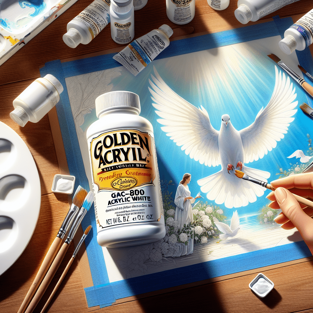 Golden Acryl Med 32 Oz Gac-800 Acrylic White