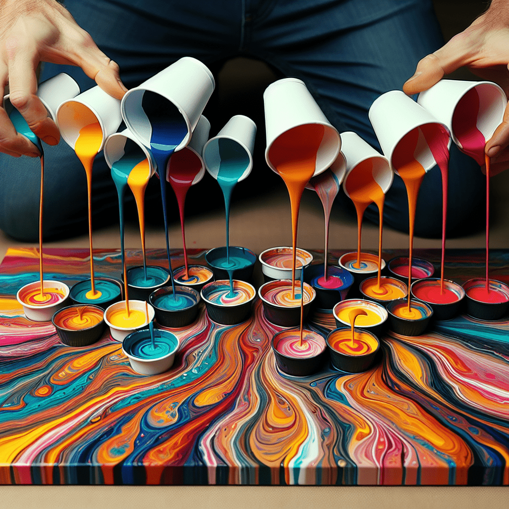 Paint Pouring 101 – Multi cup Pour Paint Pouring 101 – Multi cup Pour
