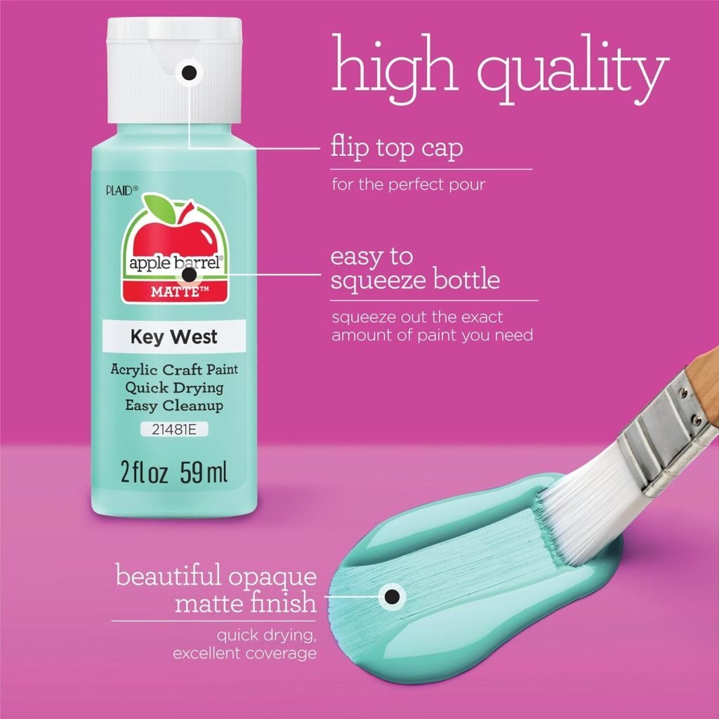 Pastel Dreams Vivid Wonders Collection Acrylic Craft Paint, PROMOTCK, 2 fl oz each, 18 assorted matte colors, 18 count