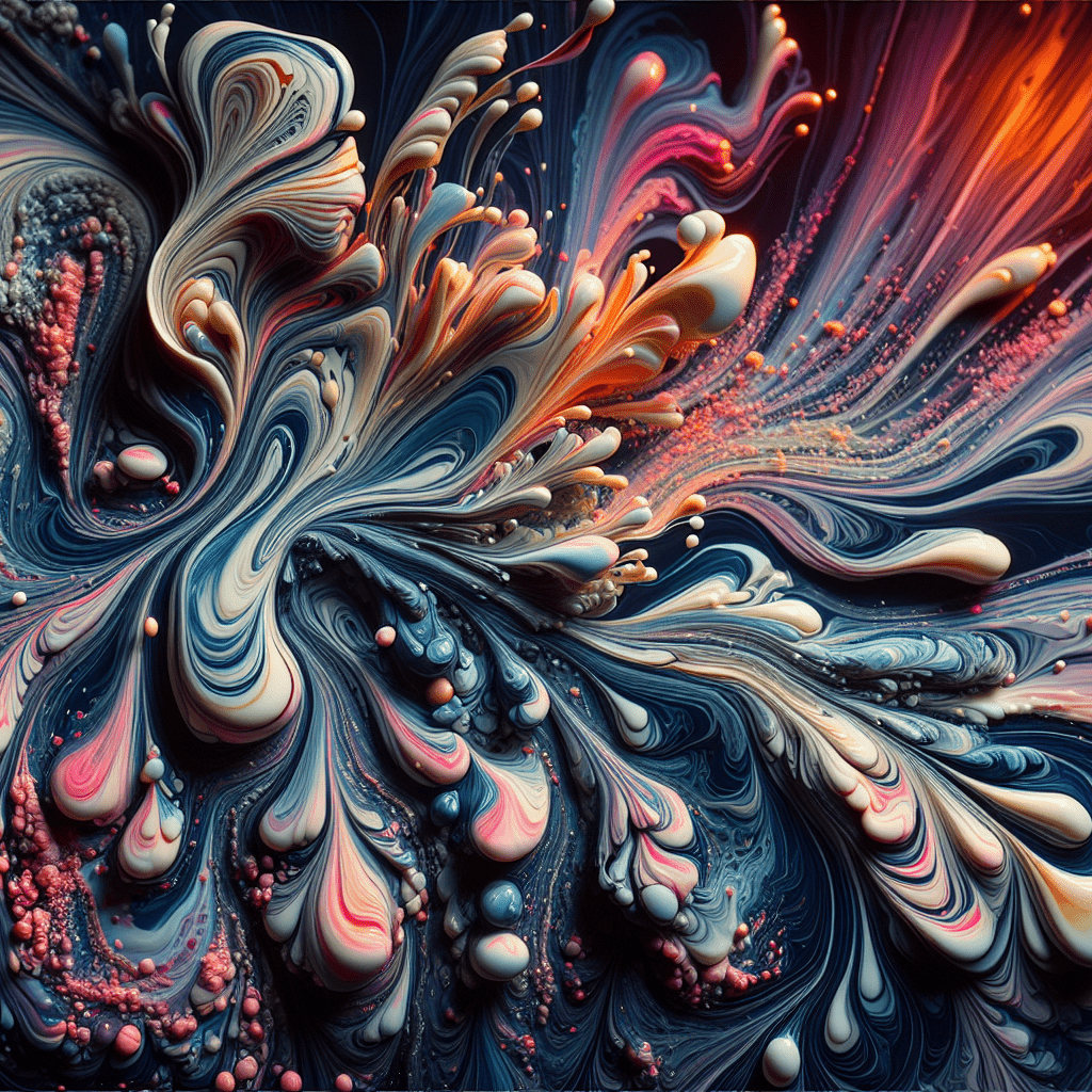 Pouring Paint with Silicone and Torch