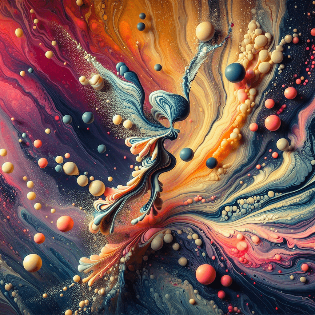 Pouring Paint with Silicone and Torch