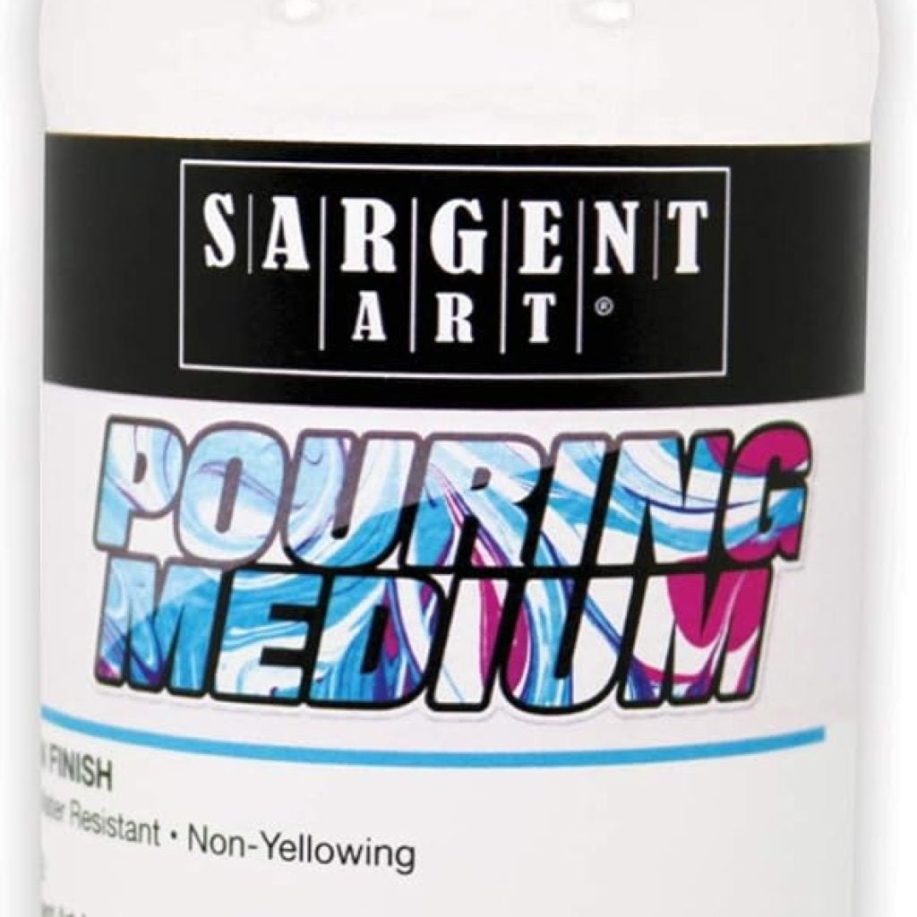 Sargent Art Pouring Acrylic Medium 32 oz, Pouring Medium, Gloss Resin Finish, Quick Drying, Water Resistant, Non Yellowing, Random color