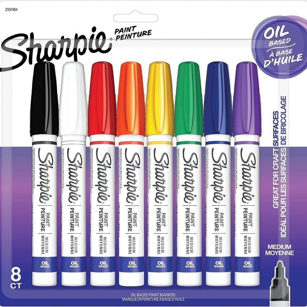 SHARPIE Oil-Based Paint Markers, Medium Point, Assorted Colors, 8 Count - Great for Rock Painting SHARPIE Oil-Based Paint Markers, Medium Point, Assorted Colors, 8 Count - Great for Rock Painting