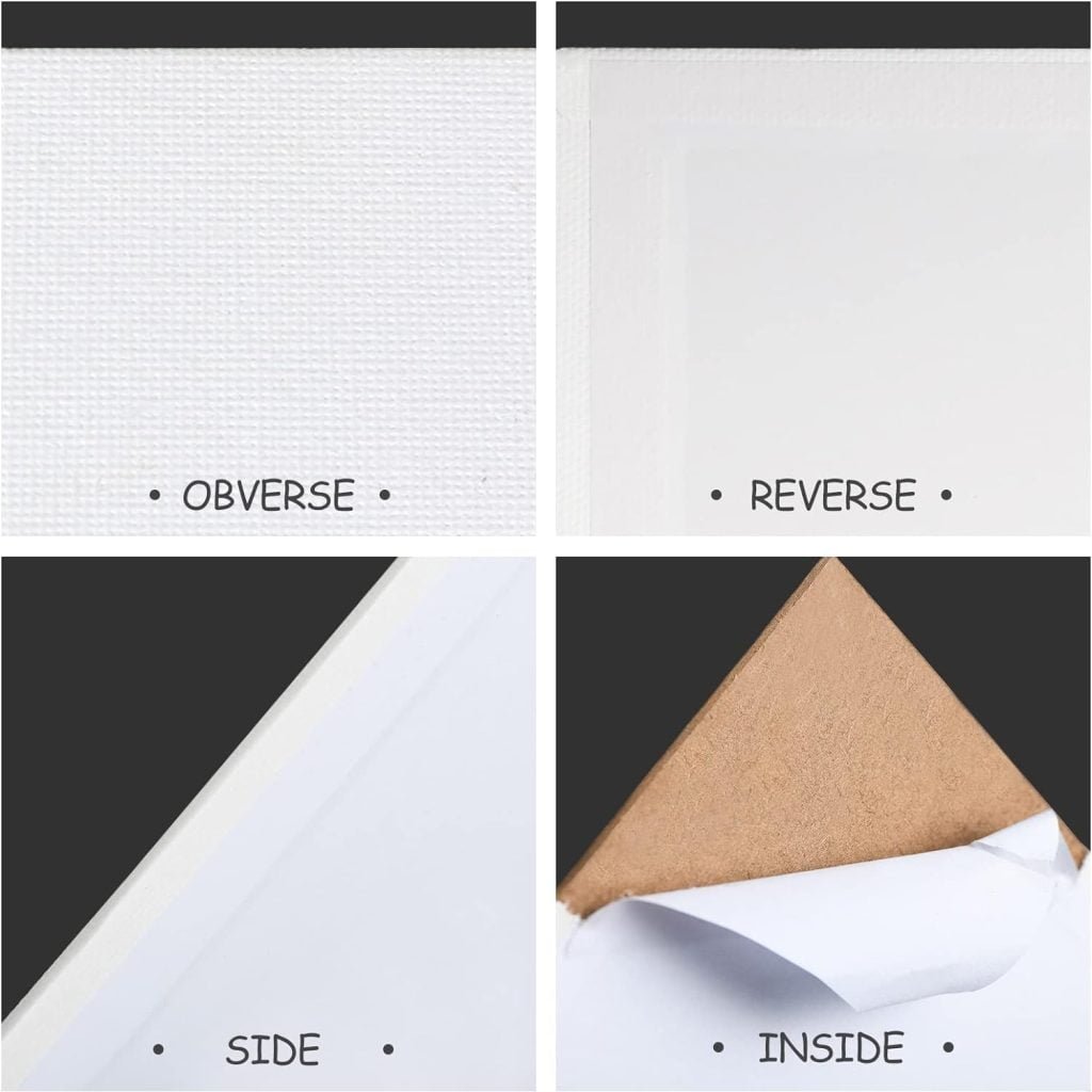 Simetufy Canvas Boards for Painting, 52 Pack 8 x 10 Inch Blank Canvas for Painting Using Acrylic Paint or Oil (Pre-Primed)