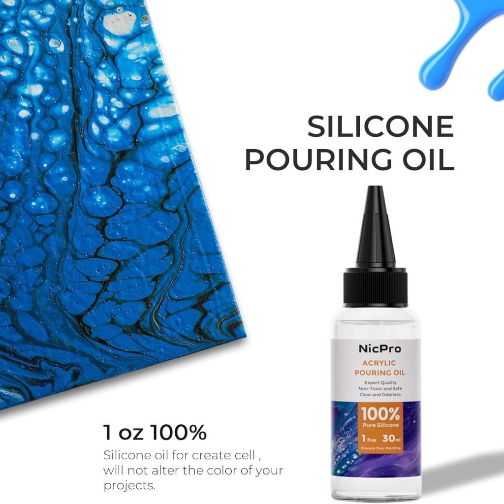 Titanium White Color Acrylic Pour Paint, 32 Ounce Pre-Mixed Pouring Paint Supplies with Silicone Pour Oil Gloves for Canvas, Rock, Wood Cell Creation Flow DIY Art Painting, Ready to Pour