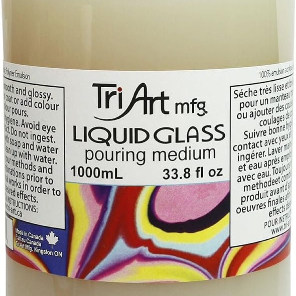 Tri-Art Liquid Glass Pouring Medium 1000mL, 33.81 Fl Oz (Pack of 1)