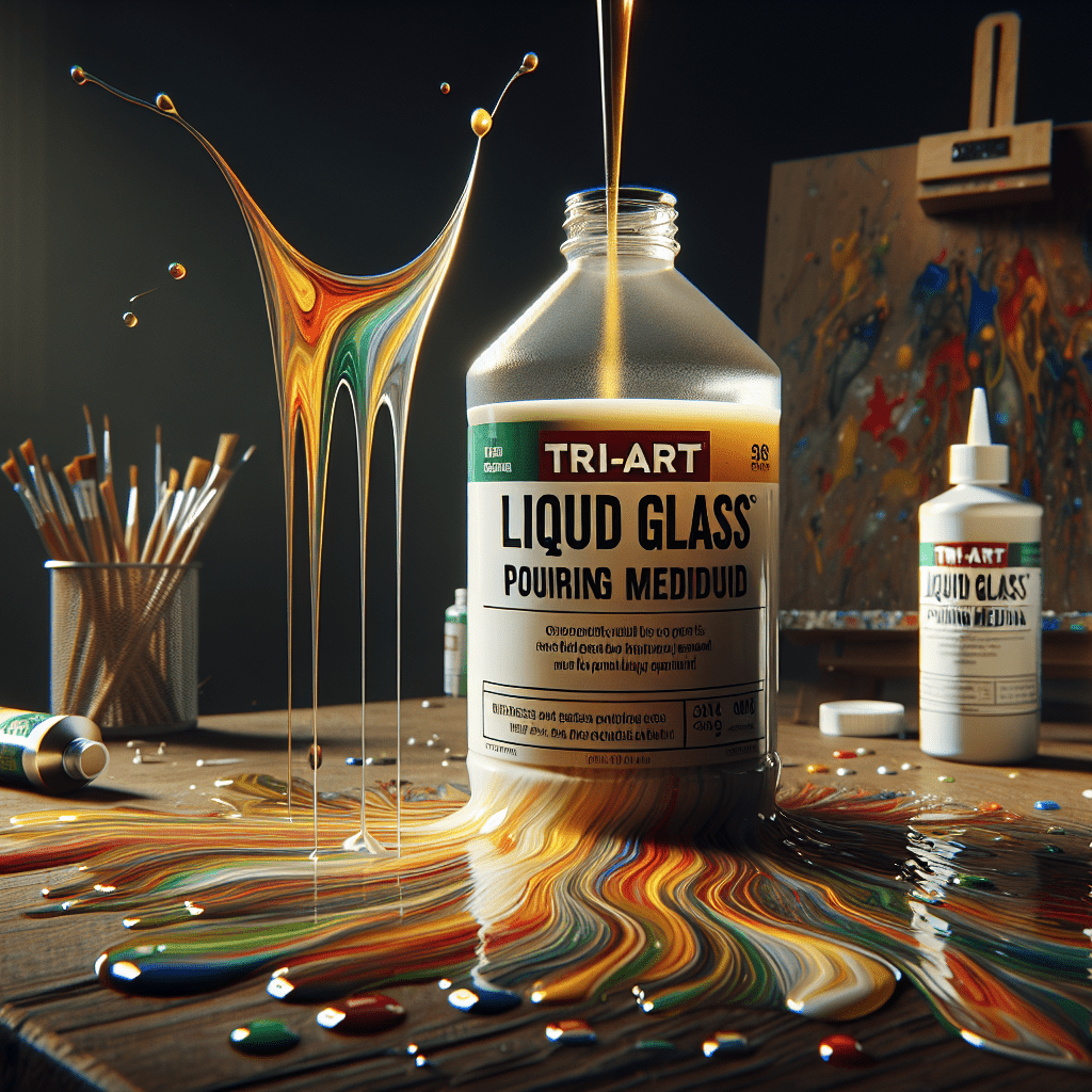 Tri-Art Liquid Glass Pouring Medium 1000mL, 33.81 Fl Oz (Pack of 1)