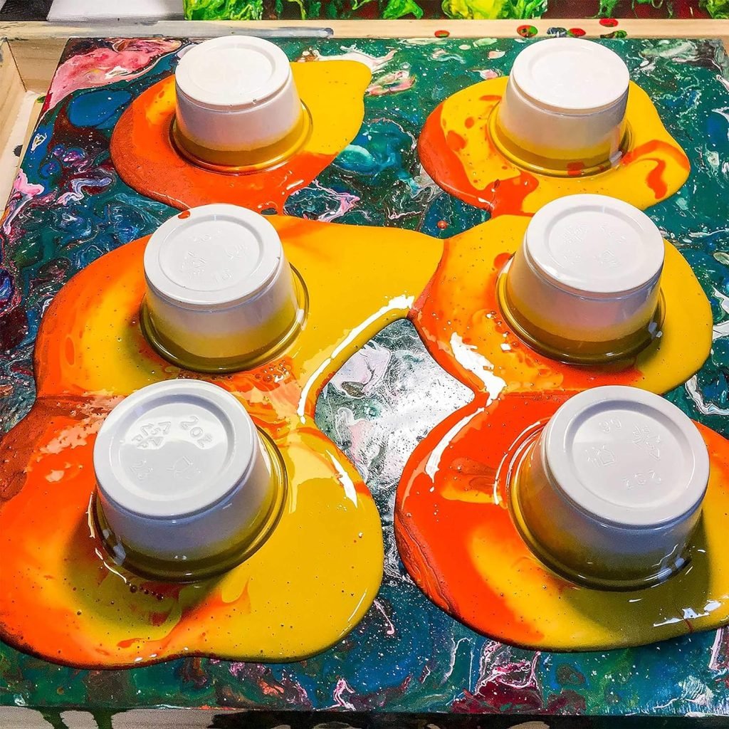 U.S. Art Supply Professional Gloss Pouring Effects Medium, 32 oz. (Quart) Bottle - Improves Flow Consistency, Artist Techniques to Create Cell Effects, Mix with Art Acrylic Paint, Adjusts Viscosity