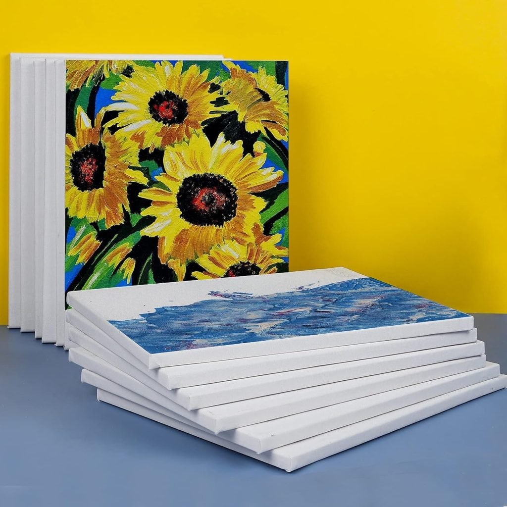 12 Pack Canvases for Painting with 11x14, Painting Canvas for Oil Acrylic Paint.