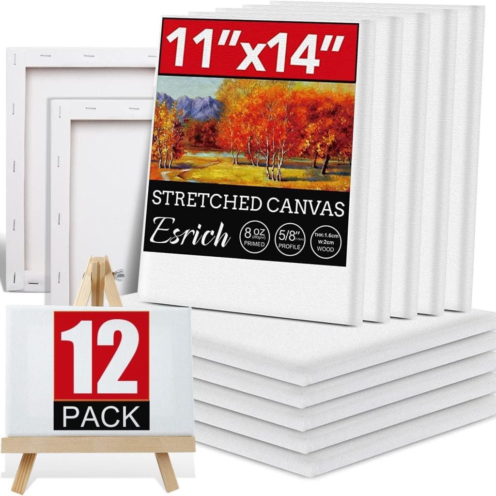 12 Pack Canvases for Painting with 11x14, Painting Canvas for Oil Acrylic Paint.
