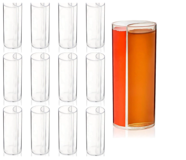 Split Shooters Divided Test Tube Plastic Shot Glasses Review - Acrylic ...