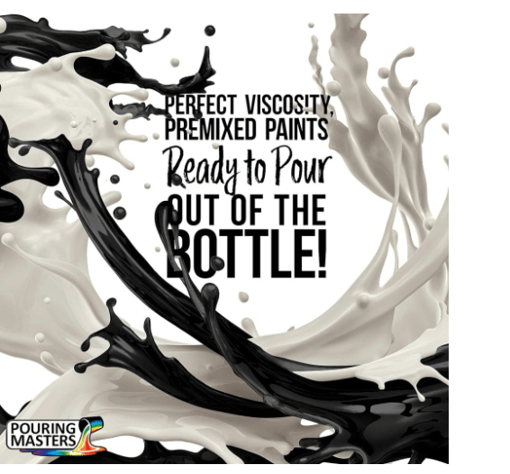 POURING MASTERS Jet Black Acrylic Pouring Paint Review