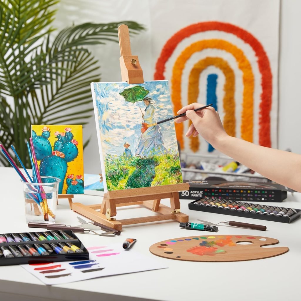 Shuttle Art Stretched Canvas, 20 PCS Value Pack, 5 x 7, 8 x 10 Inches (10 of Each), 100% Cotton, Primed White Canvases for Painting, Stretched Canvas Art Supplies for Acrylic, Oil, Acrylic Pouring