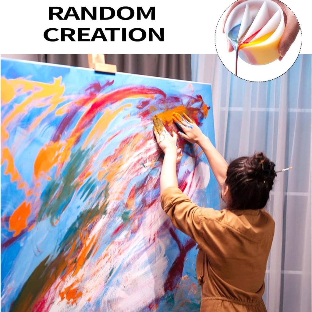 Sxlaonanhai 4 Pcs Split Cups for Paint Pouring with 2-5 Channels Resin molds Silicone Resin Mixing Cups Pour Painting Supplies Acrylic Paint Pouring DIY Making Drawing Accessories
