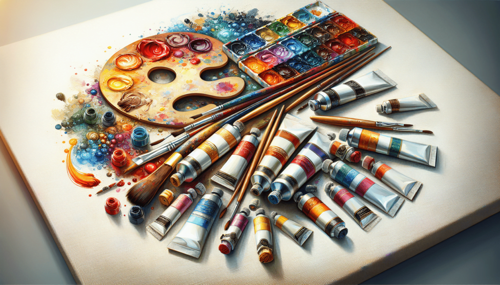 Acrylic Paint Set Canvas Art Paints 24 Colors (0.41oz,12 ml) With 3 Brushes - Painting Canvas, Paper, Wood, Rock, Ceramic Fabric